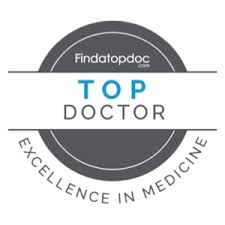 Findatopdoc Top Doctor — Excellence in Medicine award badge